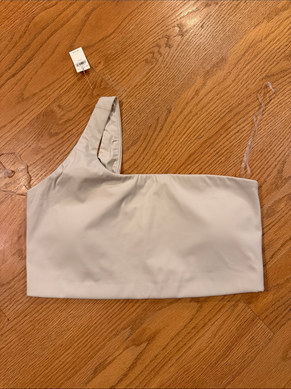Aerie One shoulder sports bra in cream Size xl NWT